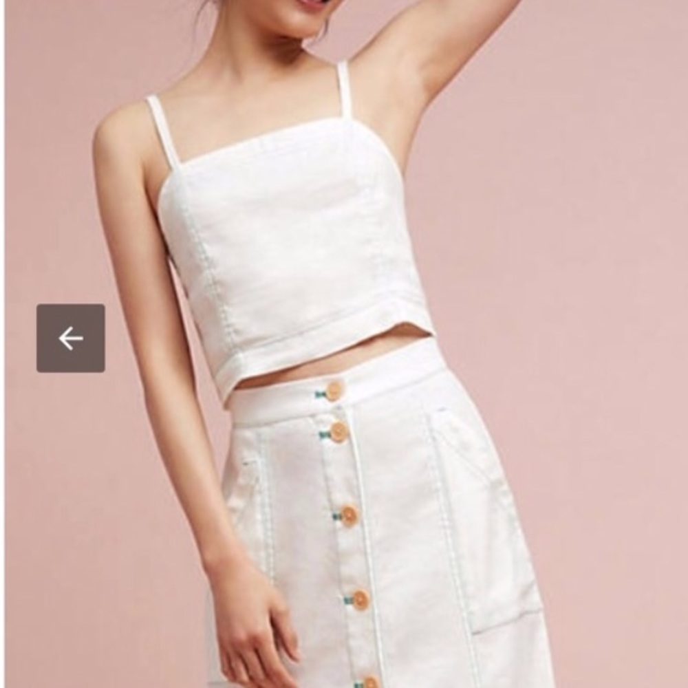 NWT Anthropologie Riverine Cropped Top - Picture 3 of 3